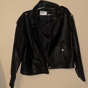 Primark Black Leather Biker Jacket